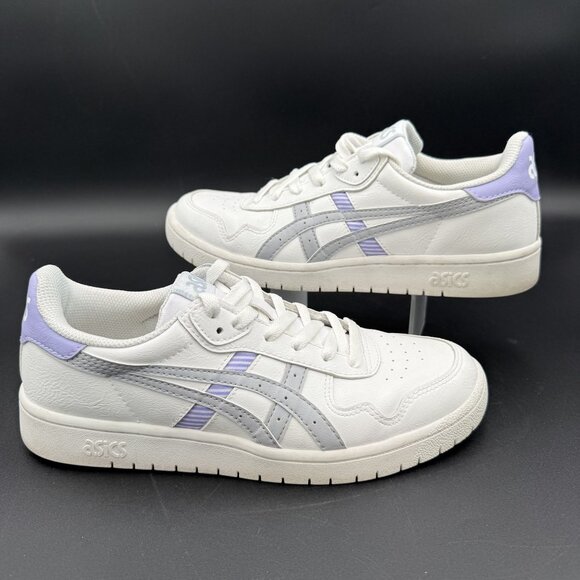 Asics Japan S Sneakers Womens 8.5 White Leather Purple Gray Accents - Picture 11 of 11